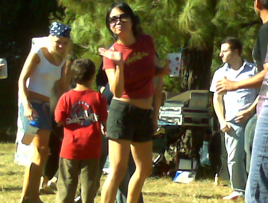 girl dancing at sunset party 07